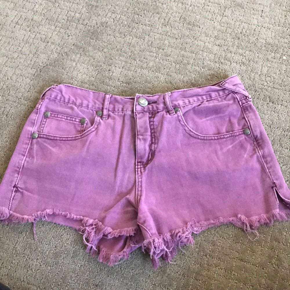 Free people Purple Jean shorts